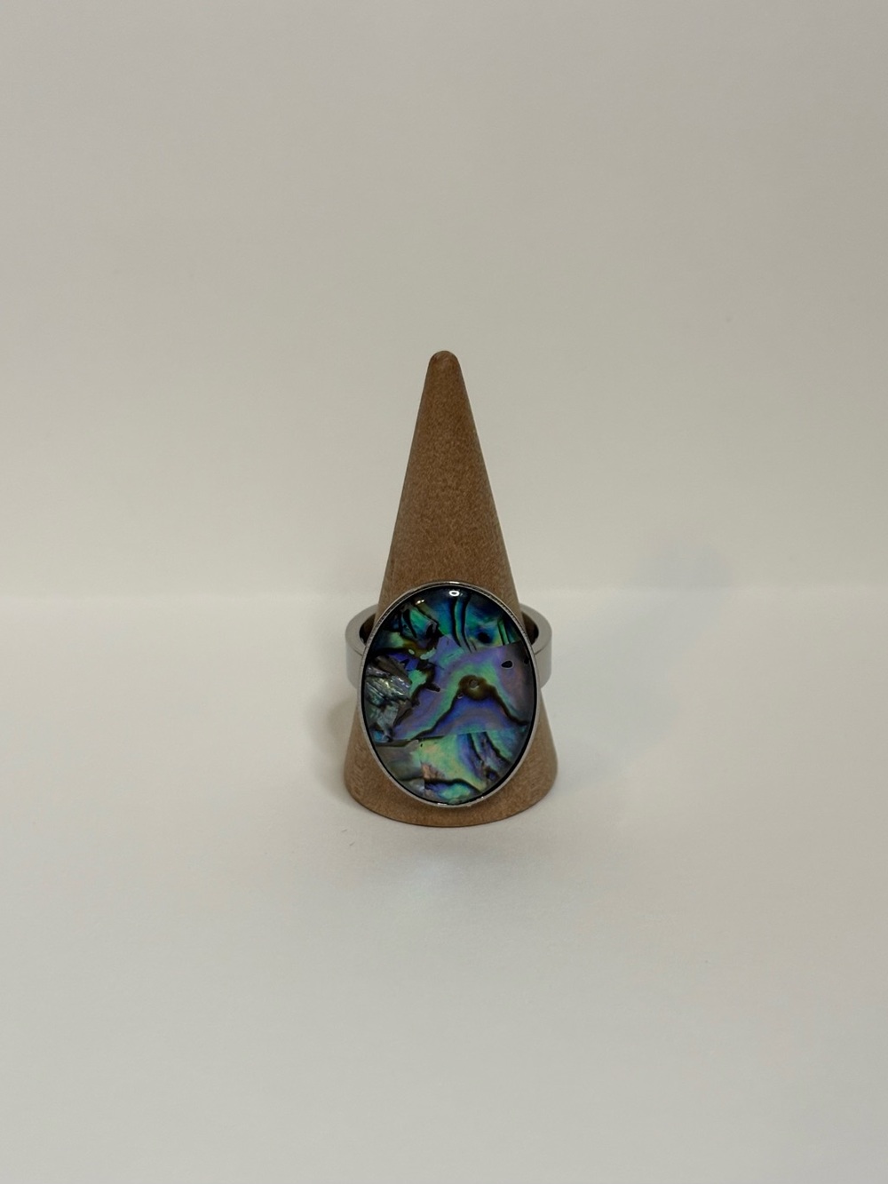 Silver Abalone Shell Ring | Size 9 | Waterproof & Tarnish Resistant